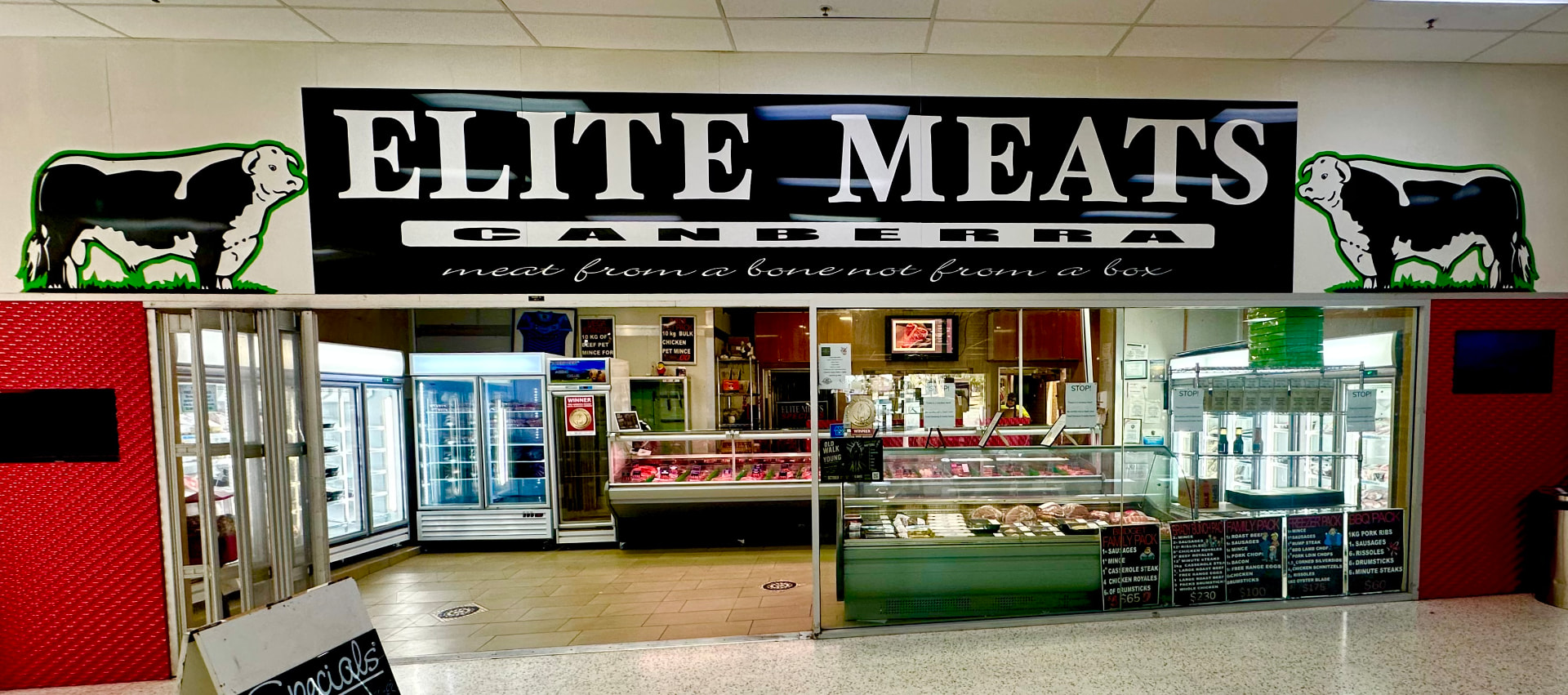 Elite Meats Canberra storefront at Kippax Fair
